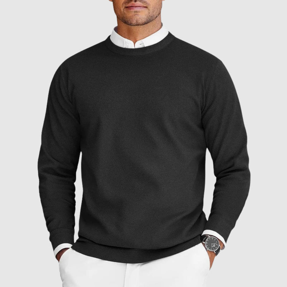 Classic Fit Crew Neck Daily Sweater - BritishElegance