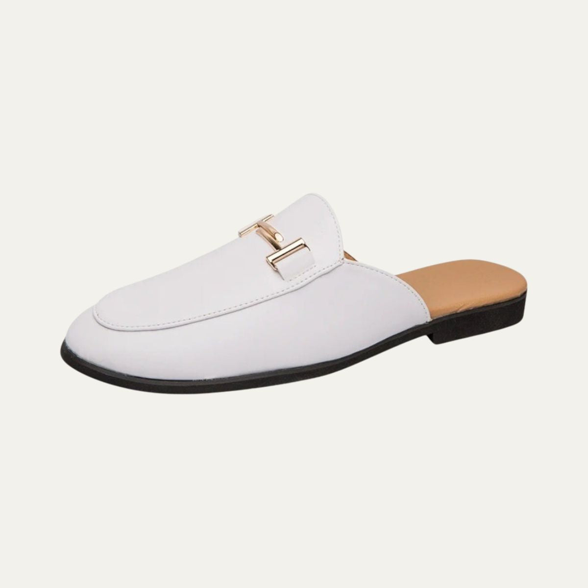 Men’s Chic Slip-On Mules with Buckle Accent