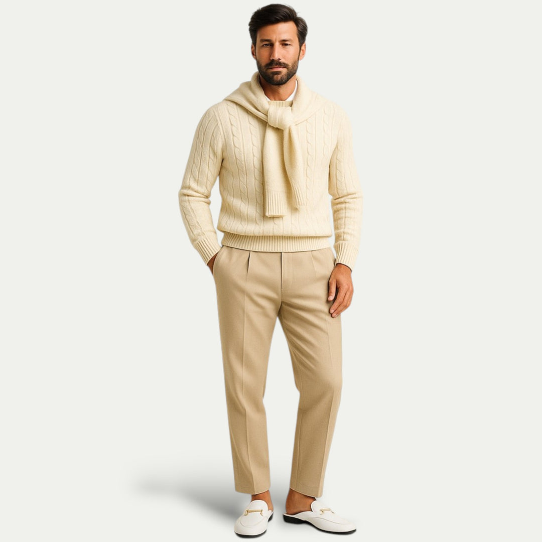 Men’s Chic Slip-On Mules with Buckle Accent