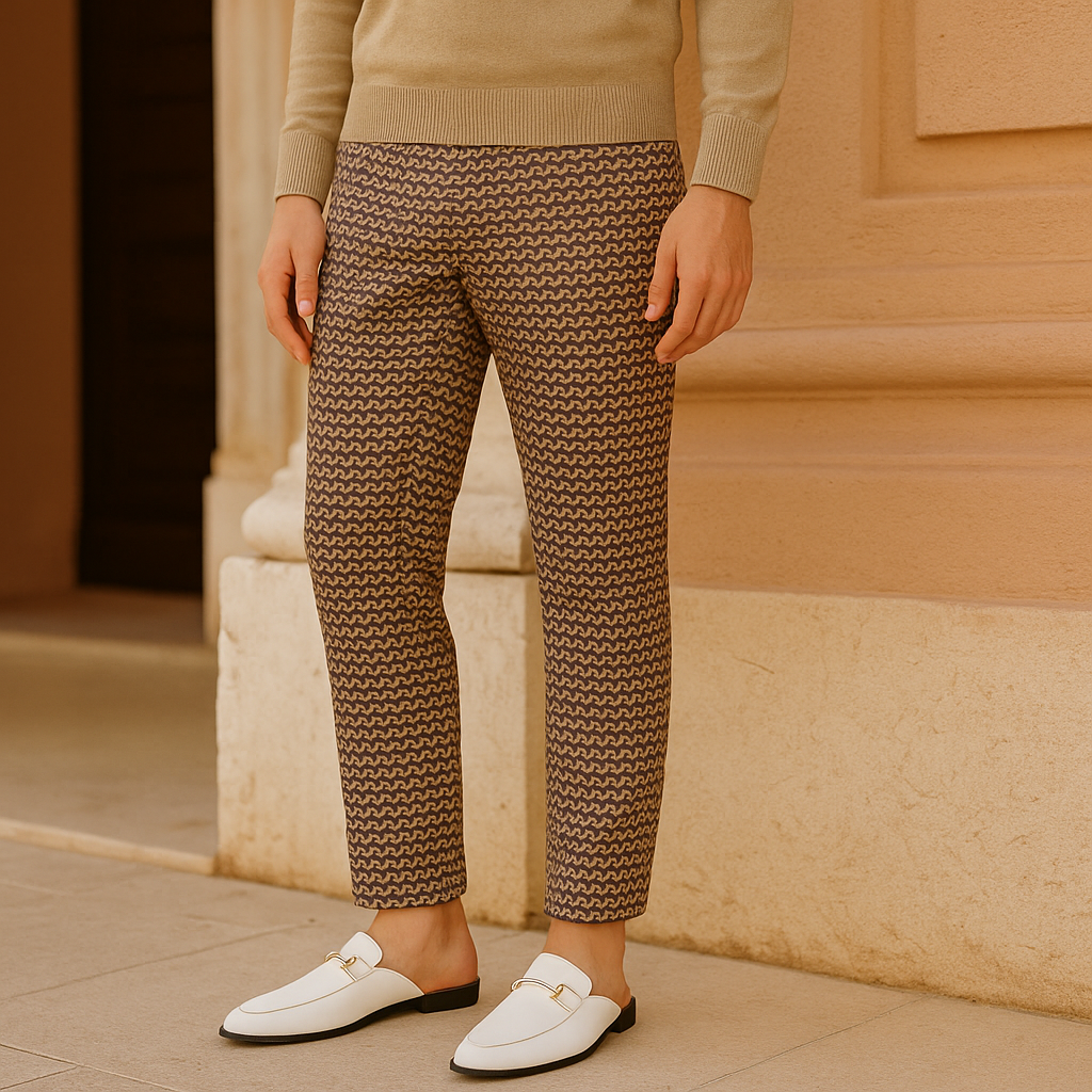Men’s Chic Slip-On Mules with Buckle Accent