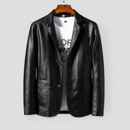 Men’s Modern Leather Blazer