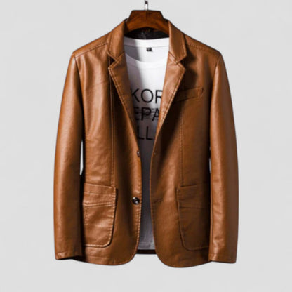 Men’s Modern Leather Blazer