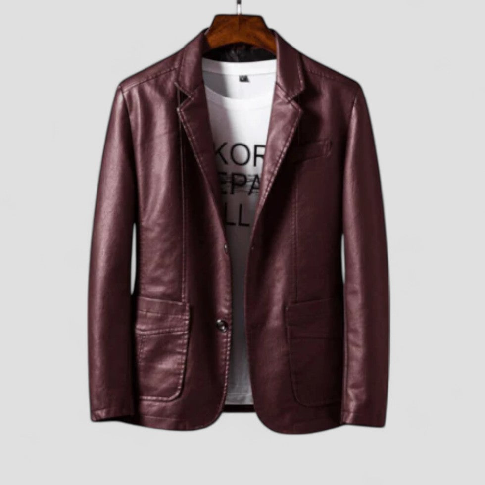 Men’s Modern Leather Blazer