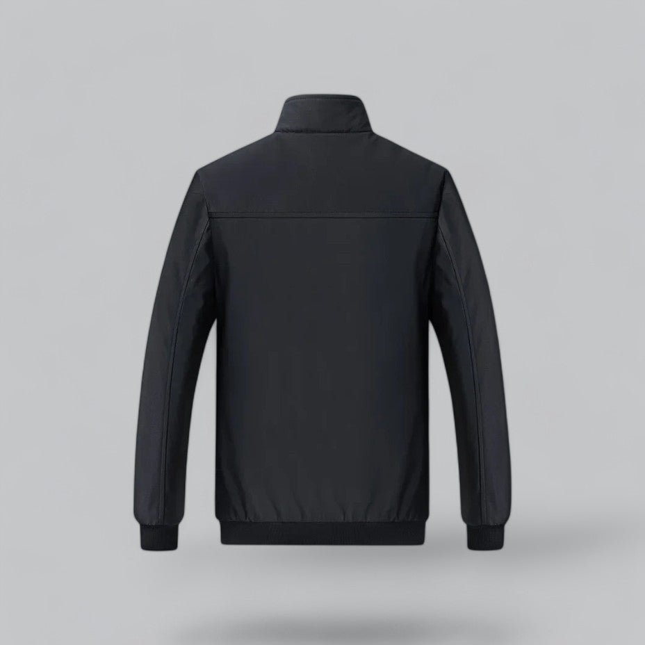 Men’s Fur-Lined Stand Collar Bomber Jacket
