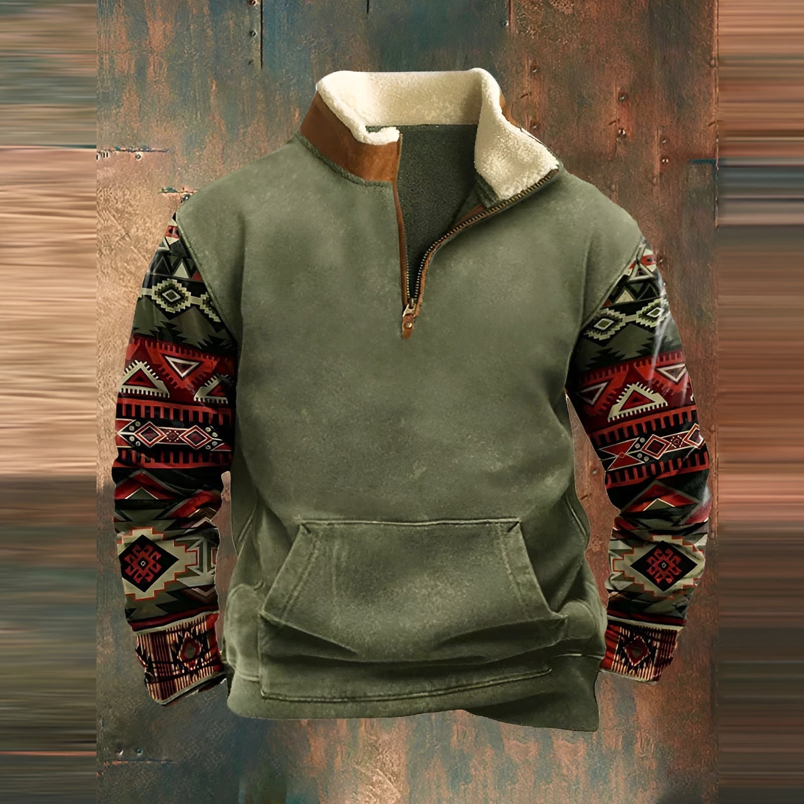 Warm Quarter Zip Men's Fleece Pullover Jacket - BritishElegance