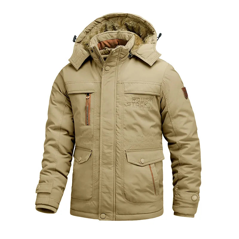 Waterproof Mens Outdoor Coat with Removable Hood
