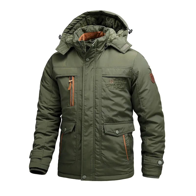 Waterproof Mens Outdoor Coat with Removable Hood