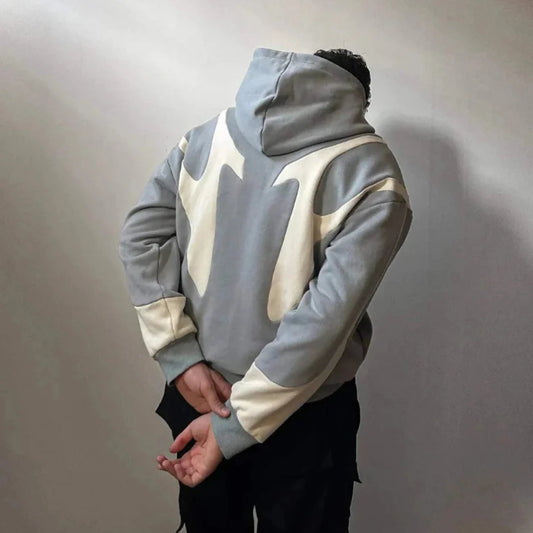 Casual Men's Graphic Hooded Sweatshirt Cotton Blend - BritishElegance