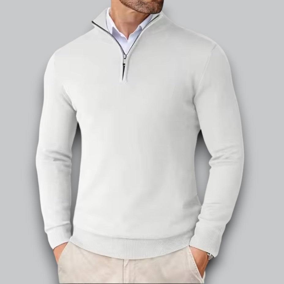 Men’s Sleek Half-Zip Pullover Sweater