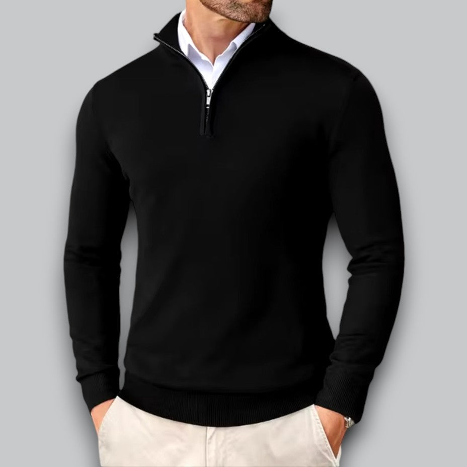 Men’s Sleek Half-Zip Pullover Sweater