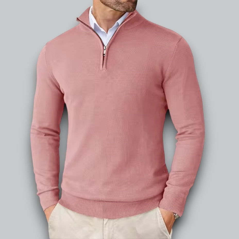 Men’s Sleek Half-Zip Pullover Sweater