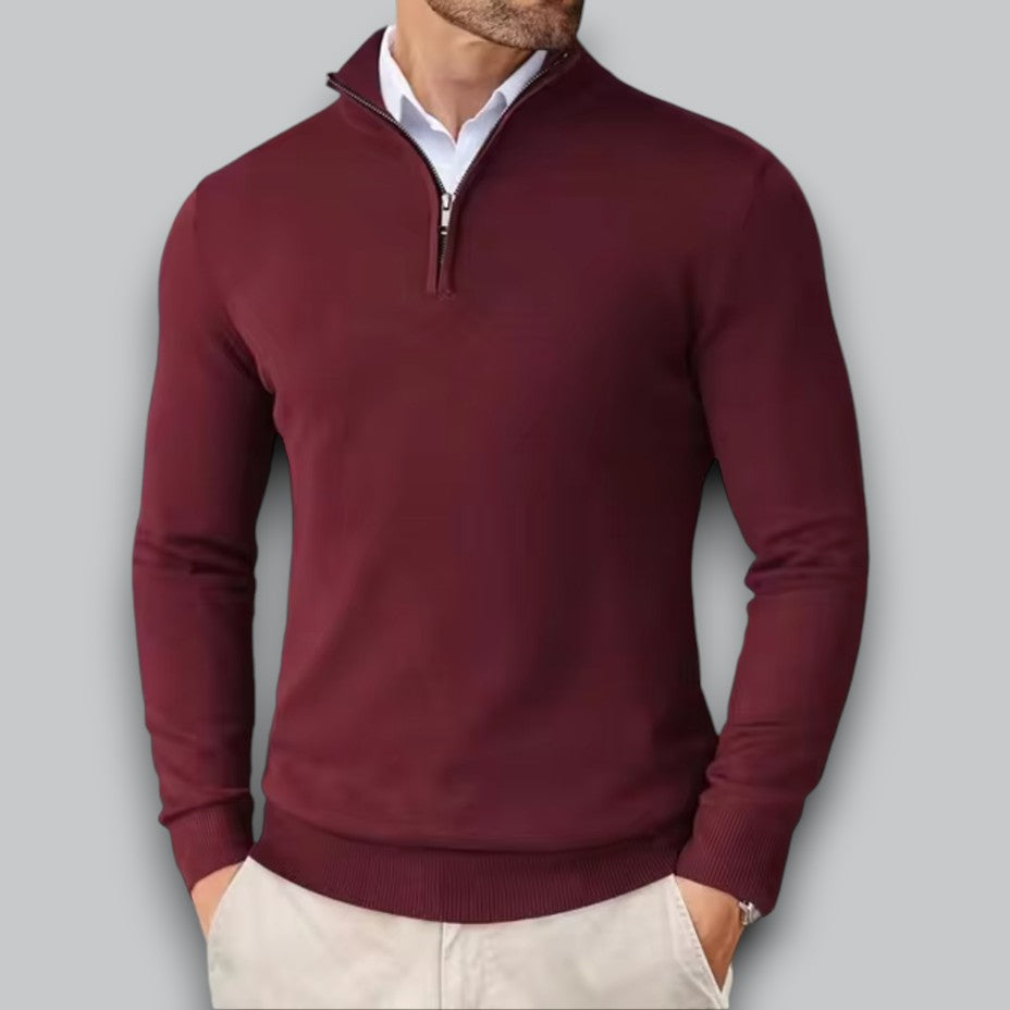 Men’s Sleek Half-Zip Pullover Sweater