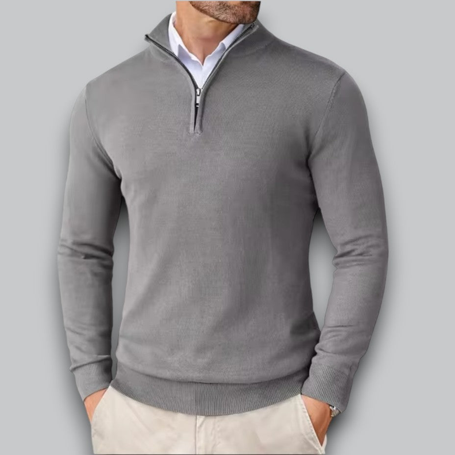 Men’s Sleek Half-Zip Pullover Sweater