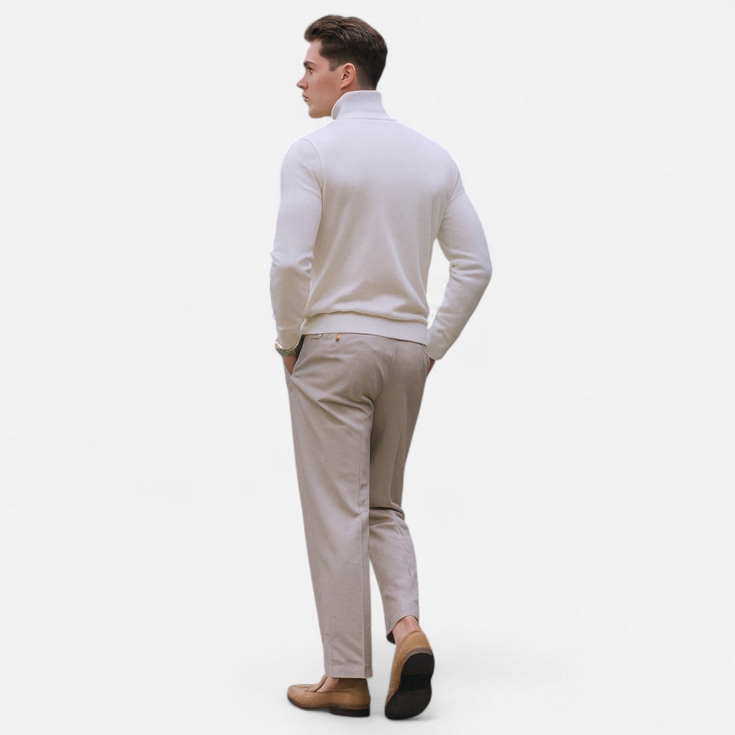 Men’s Classic Quarter-Zip Knit Sweater