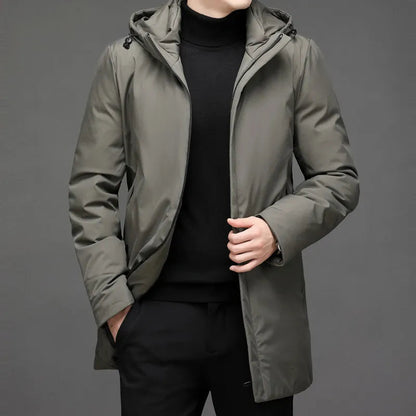 Asher | Classic Men’s Winter Puffer Jacket with Zipper and Hood