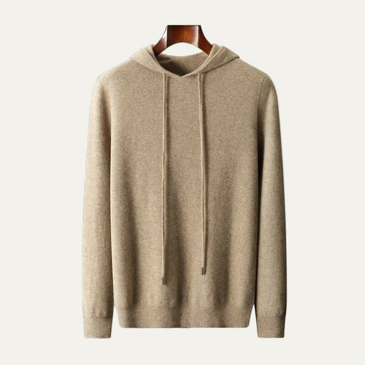 Men’s Fine-Knit Pullover Hooded Sweater