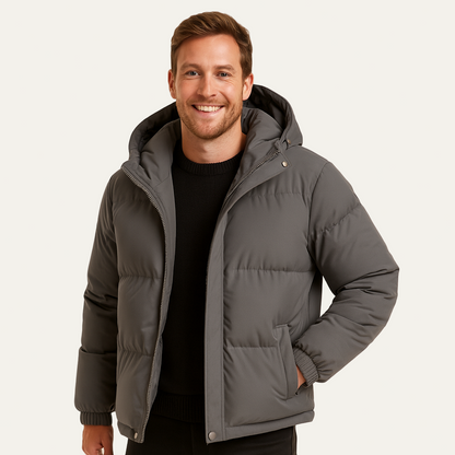 Unisex Hooded Boxy Puffer Jacket
