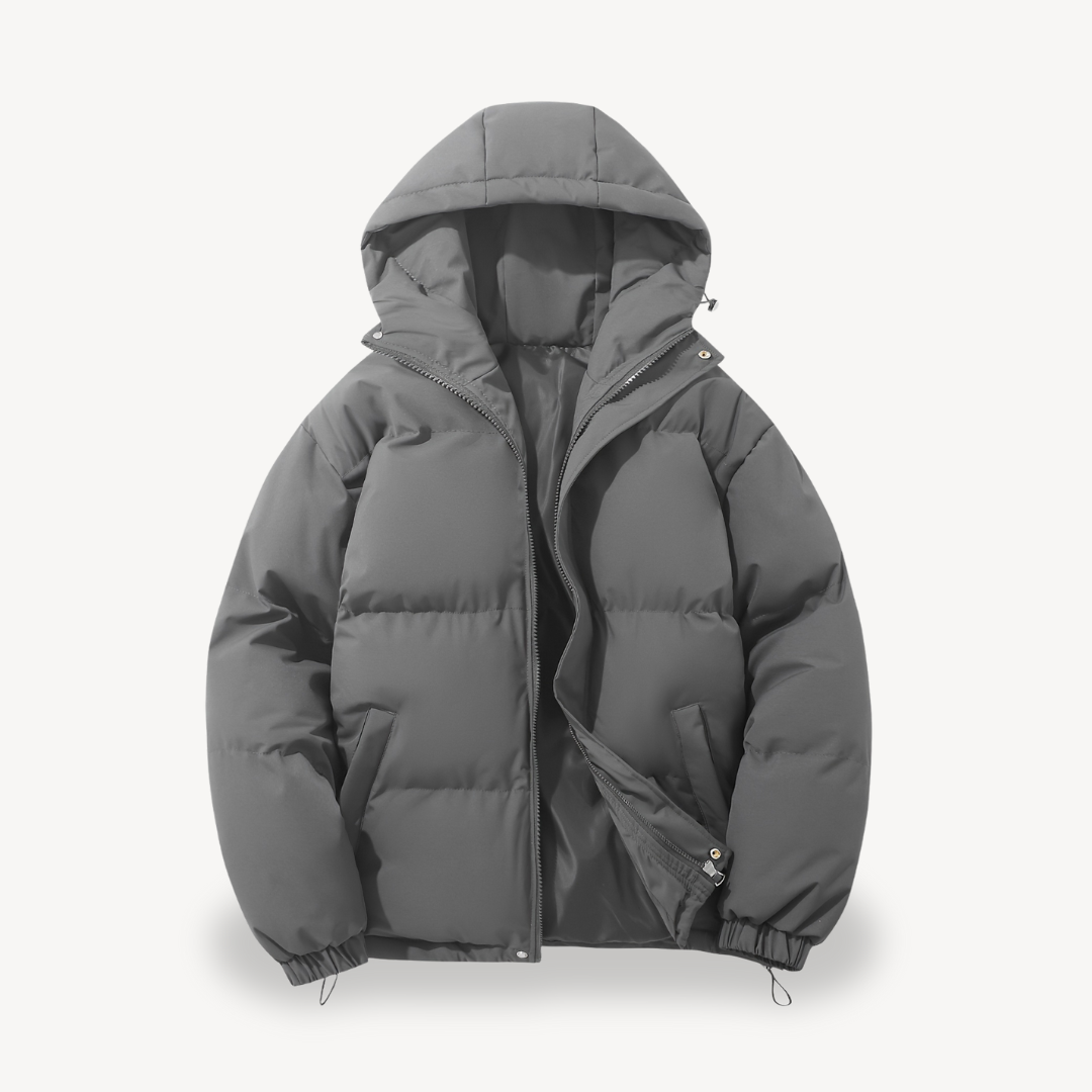Unisex Hooded Boxy Puffer Jacket