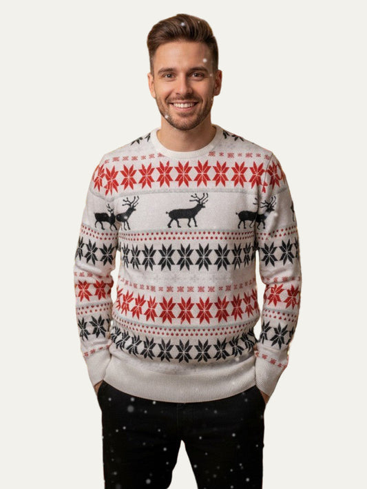 Men’s Classic Fair Isle Reindeer Christmas Sweater
