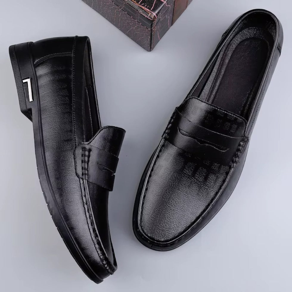 Men's Leather Loafers Slip-On Casual Shoes