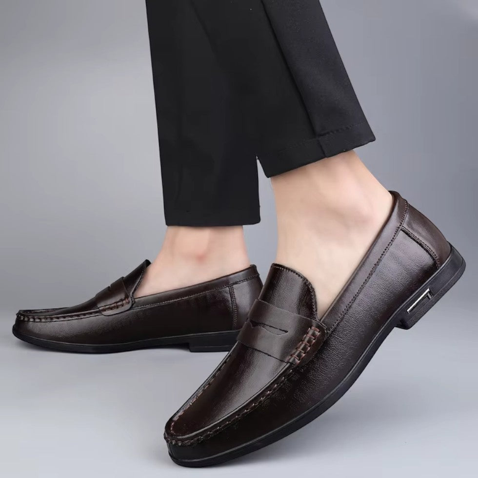 Men's Leather Loafers Slip-On Casual Shoes