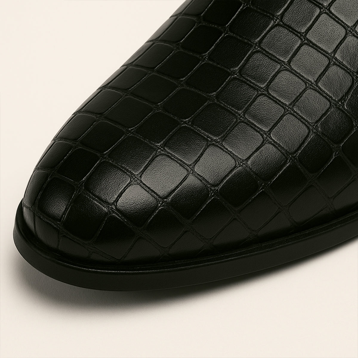 Men’s Slip-On Mule with Crocodile Texture