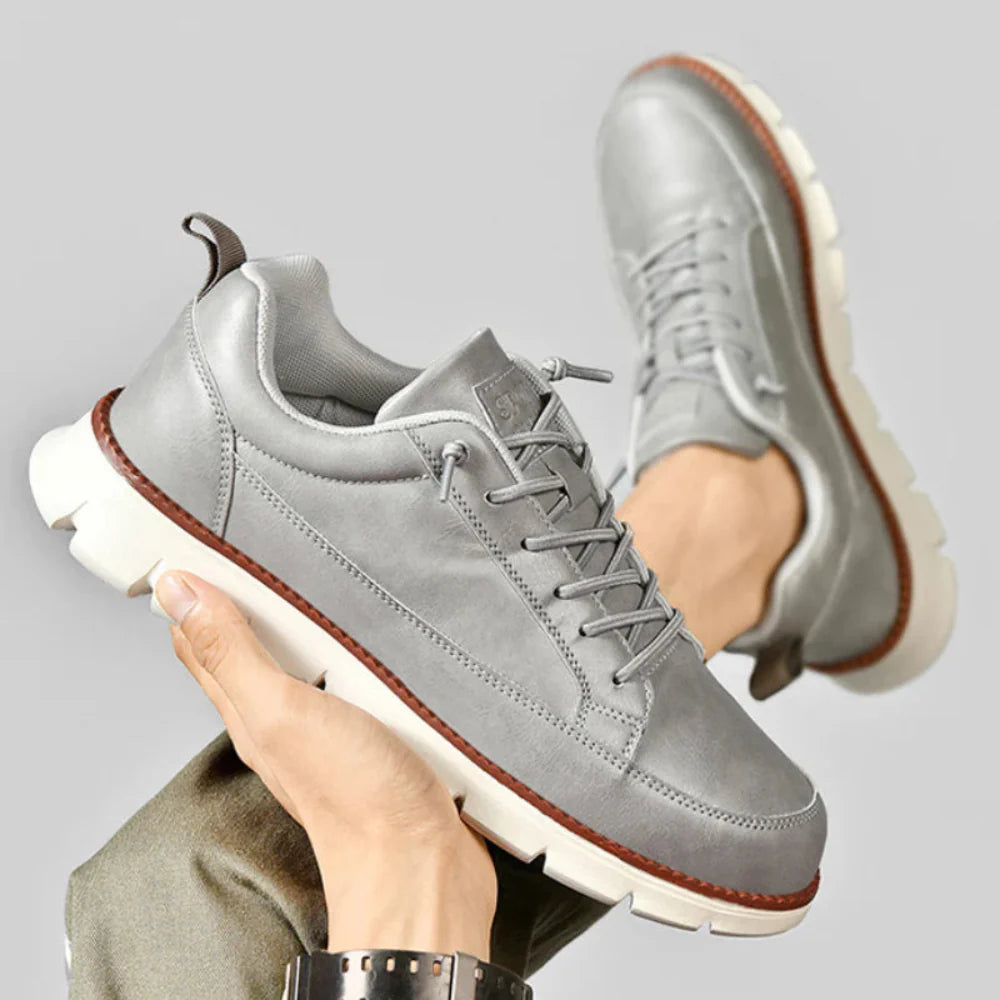 Comfortable Men's Leather Shoes Orthotic Arch Support