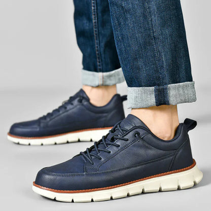 Comfortable Men's Leather Shoes Orthotic Arch Support