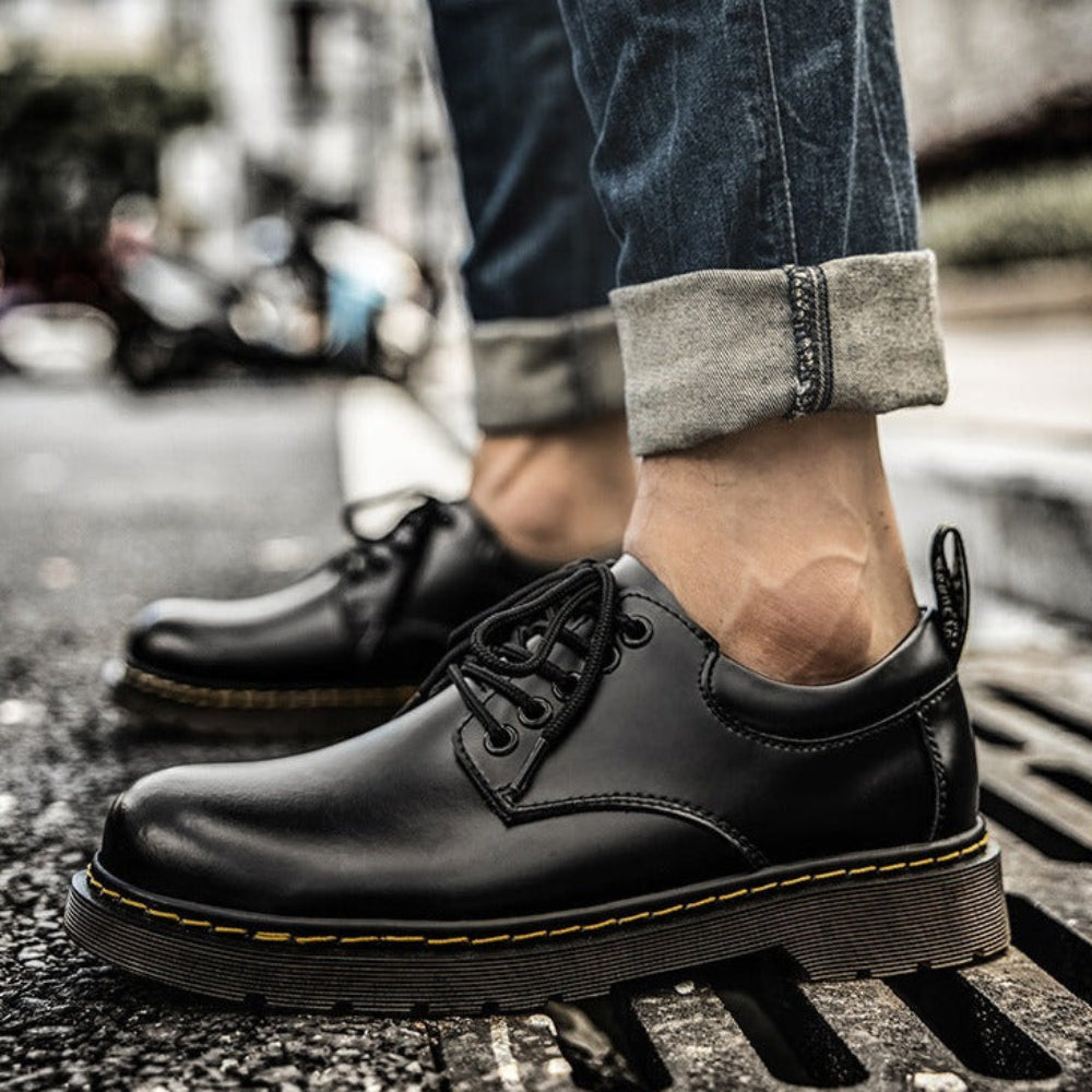 Men's Genuine Brown Comfort Shoes - BritishElegance