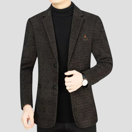 Men’s Tailored Herringbone Blazer