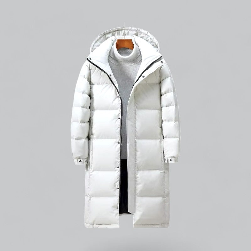 Men’s Quilted Long Hooded Puffer Parka
