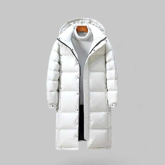 Men’s Quilted Long Hooded Puffer Parka
