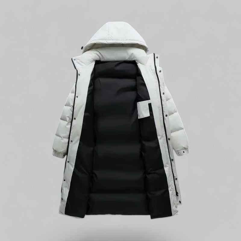 Men’s Quilted Long Hooded Puffer Parka