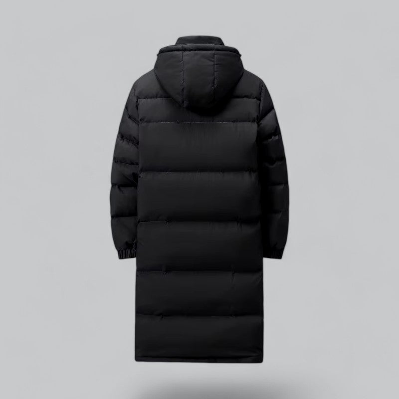 Men’s Quilted Long Hooded Puffer Parka