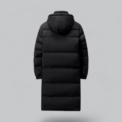 Men’s Quilted Long Hooded Puffer Parka
