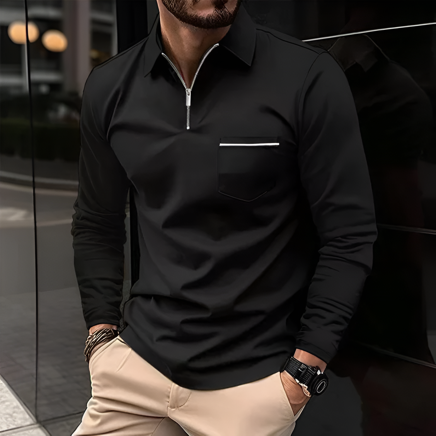 Classic Fit Polo Shirt with Pocket