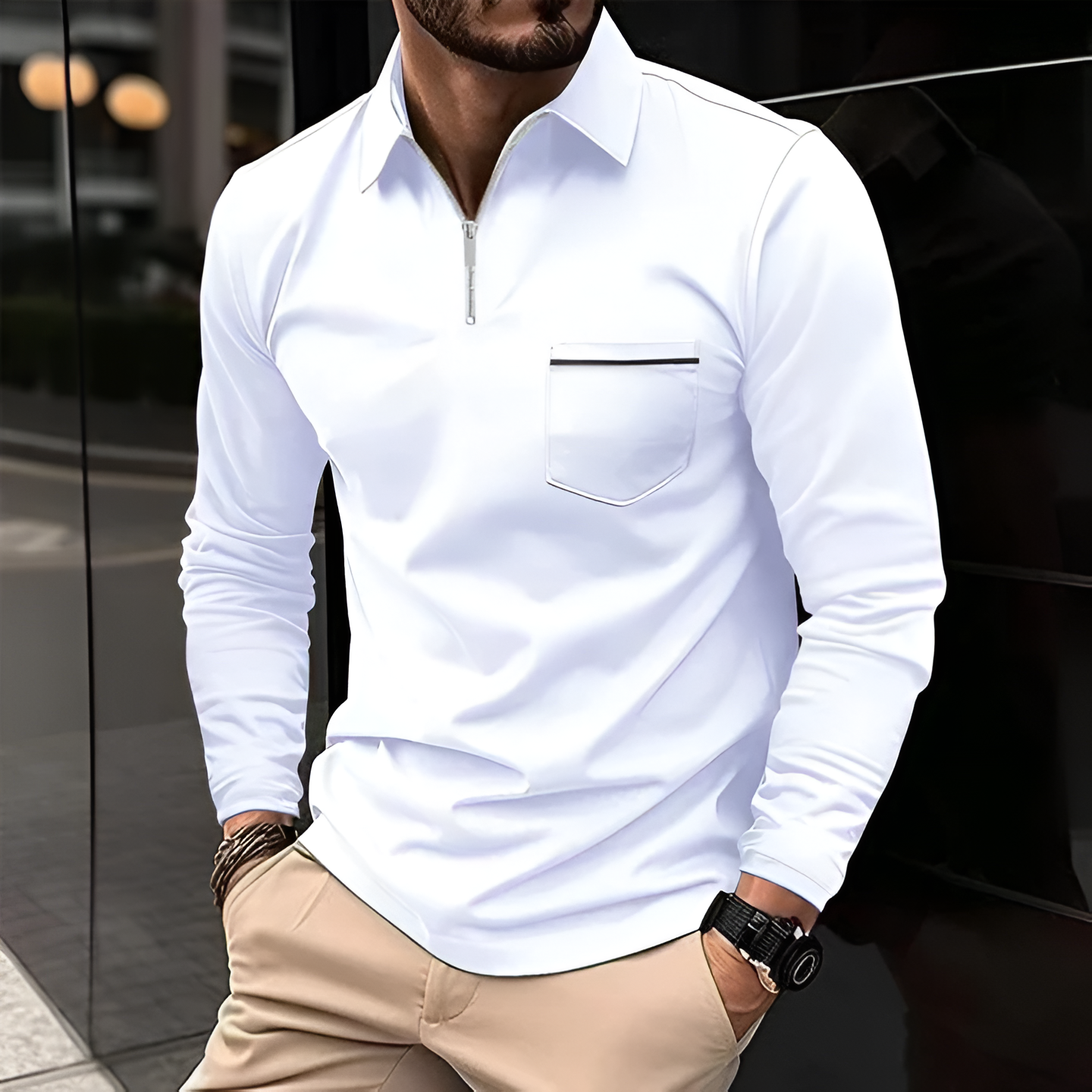 Classic Fit Polo Shirt with Pocket