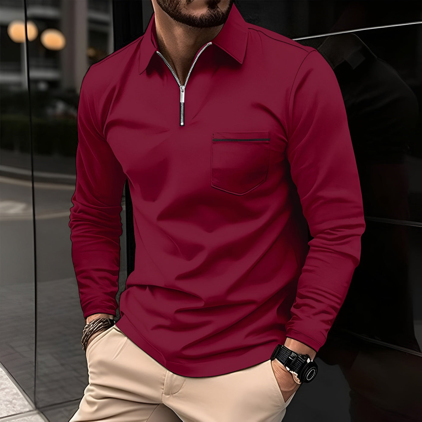 Classic Fit Polo Shirt with Pocket
