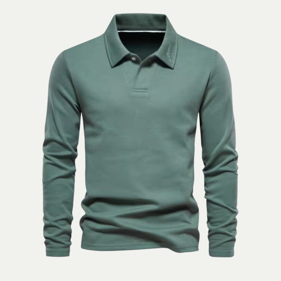 Men’s Athletic Long-Sleeve Polo