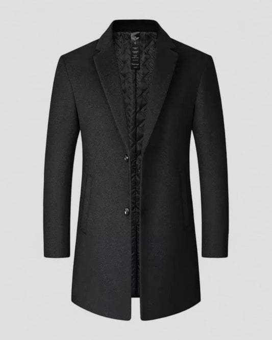 Men’s Slim Quilted-Lined Tailored Topcoat
