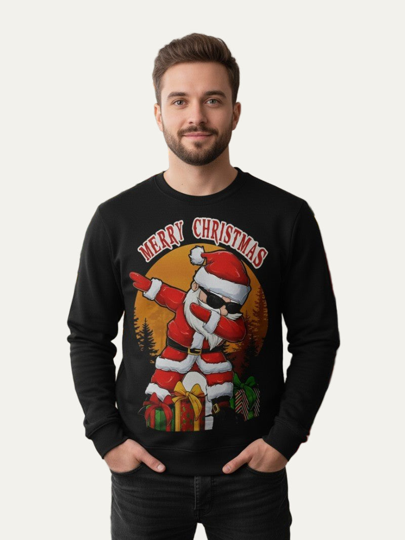 Men’s Dabbing Santa Merry Christmas Sweatshirt