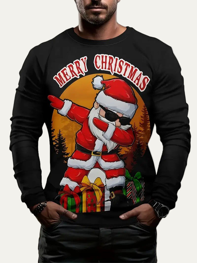 Men’s Dabbing Santa Merry Christmas Sweatshirt