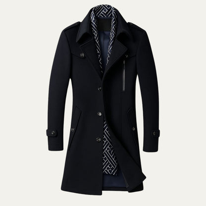 Men’s Military-Inspired Short Peacoat