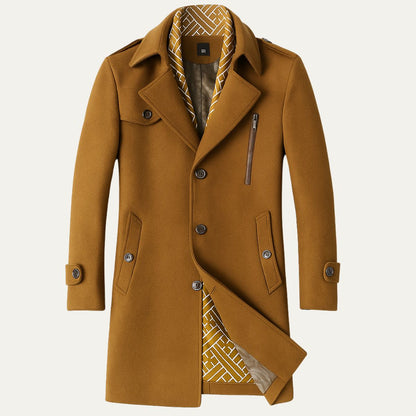 Men’s Military-Inspired Short Peacoat