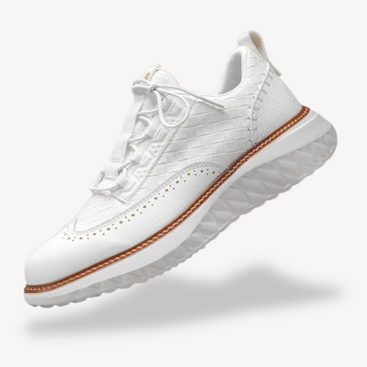 Men’s Lightweight Mesh Leather Sneakers
