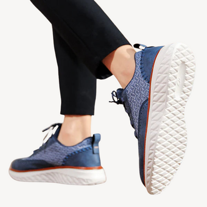 Men’s Lightweight Mesh Leather Sneakers