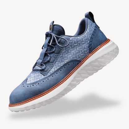 Men’s Lightweight Mesh Leather Sneakers