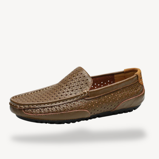 Men’s Vintage Perforated Slip-On Loafers
