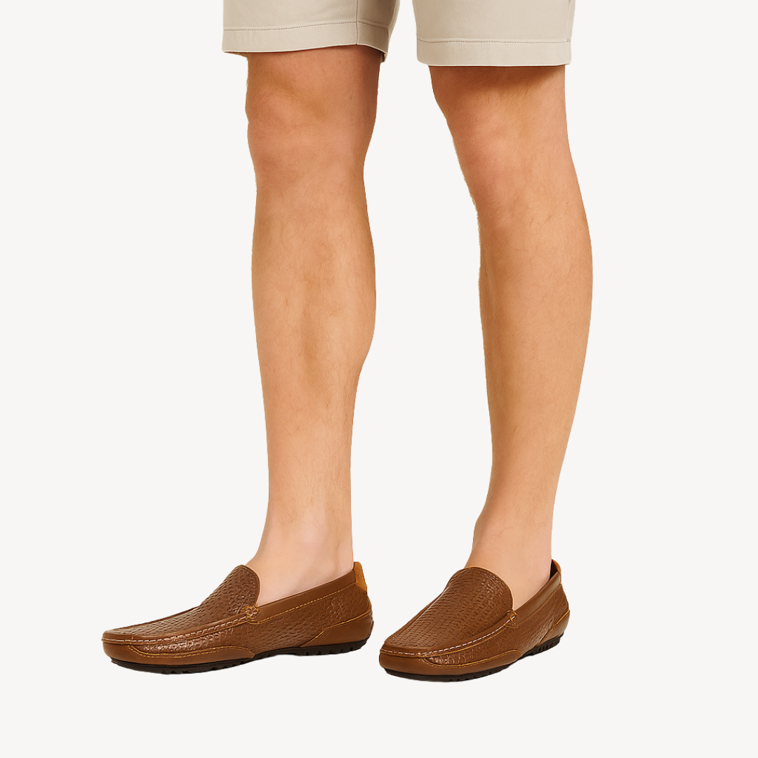 Men’s Vintage Perforated Slip-On Loafers