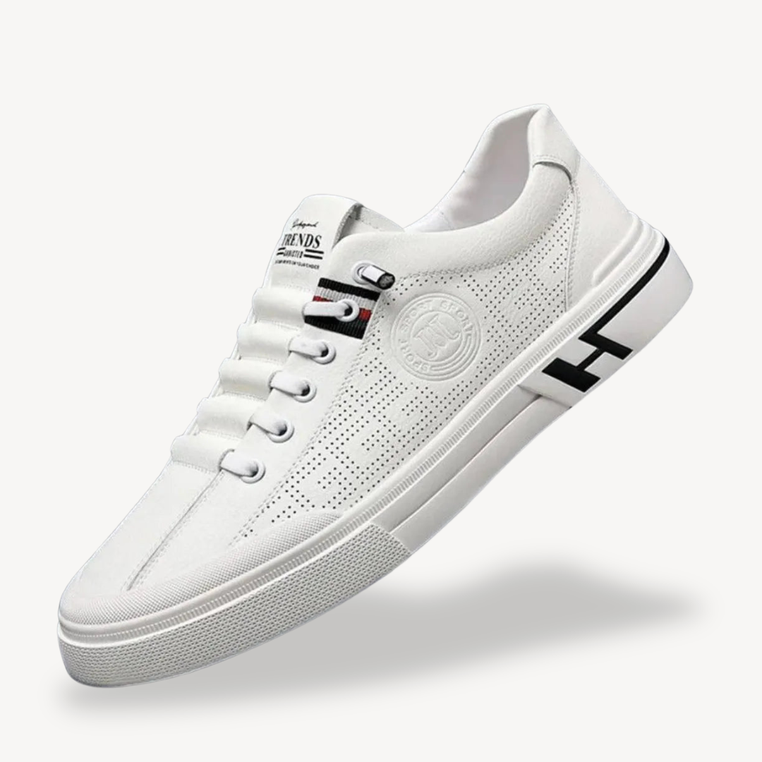 Men’s Breathable Slip On Leather Sneakers